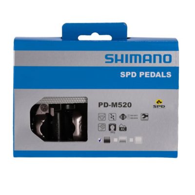 PEDALES SHIMANO MTB PD-M520 NEGRO - Imagen 2
