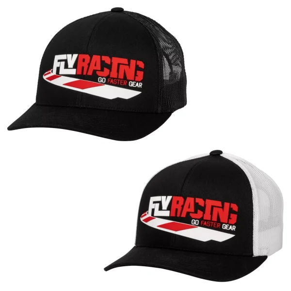 GORRA FLY RACING GO FASTER GEAR WHITE/BLACK