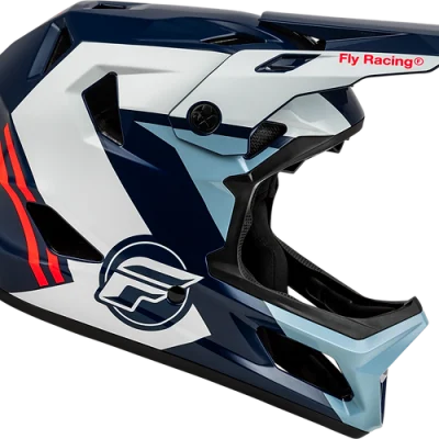 2025 RAYCE BICYCLE HELMET RED/WHITE/BLUE - Imagen 4