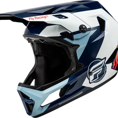 2025 RAYCE BICYCLE HELMET RED/WHITE/BLUE