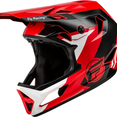 2025 RAYCE BICYCLE HELMET RED/BLACK/WHITE