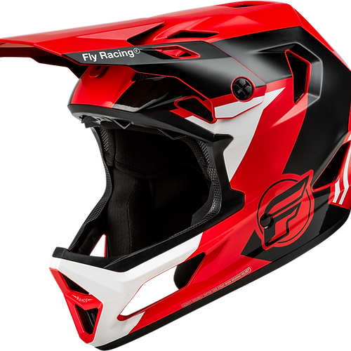 2025 RAYCE BICYCLE HELMET RED/BLACK/WHITE