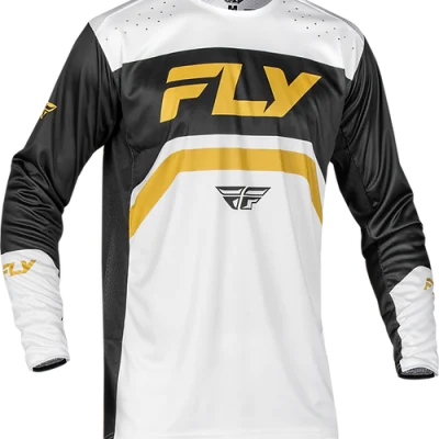 RAYCE BICYCLE JERSEY WHITE/BLACK/GOLD