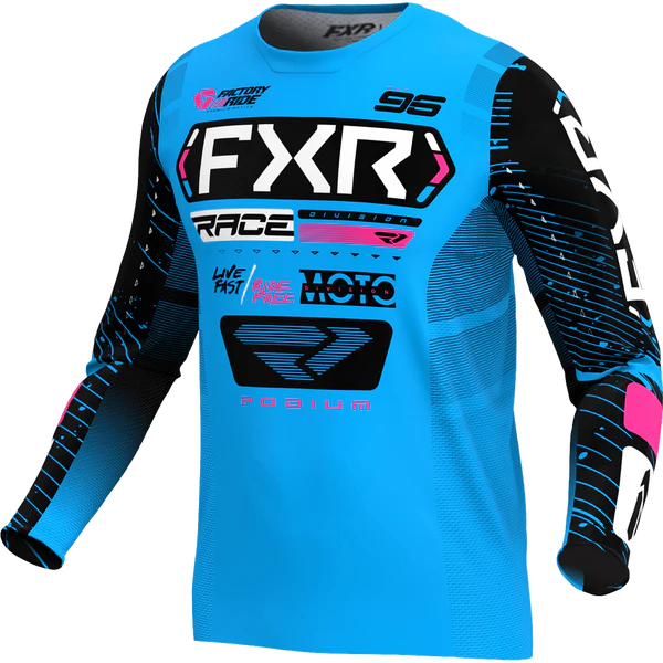 JERSEY FXR PODIUM CYAN/BLACK/PINK